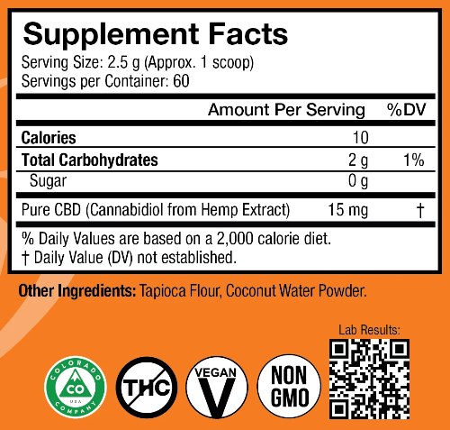 CBD Boost Powder 60 Servings Axis Labs CBD - 