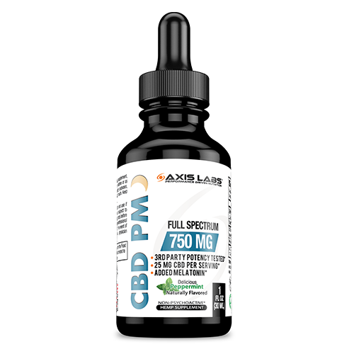 CBD PM Oil 750mg Tincture Peppermint Axis Labs CBD - CBD Oil Tincture