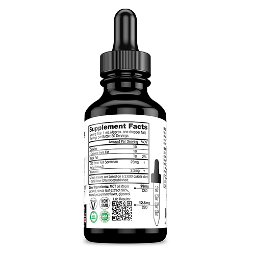 CBD PM Oil 750mg Tincture Peppermint Axis Labs CBD - CBD Oil Tincture