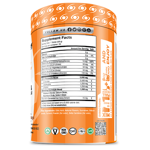 CBD Recovery BCAA 30 Servings Axis Labs CBD - 