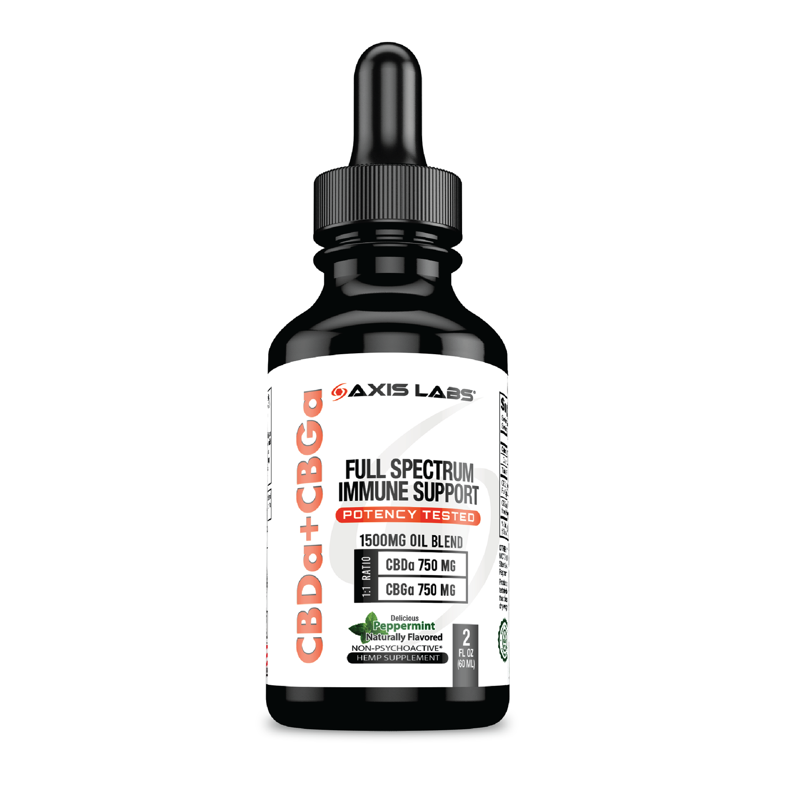 CBDa+CBGa 1500mg Full Spectrum Immune Support Oil Tincture Axis Labs CBD - 1500mg, CBDa, CBDa+CBGa Tincture, CBGa, Immune Support, Oil Tincture
