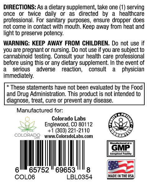 Colorado Labs CBD Oil Full Spectrum 2oz Peppermint Axis Labs CBD - CBD Oil Tincture