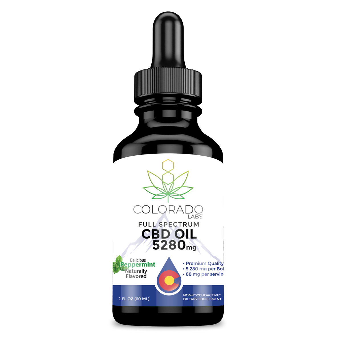 Colorado Labs Full Spectrum CBD Oil 2oz Peppermint Axis Labs CBD - YGroup_SpectrumOIL