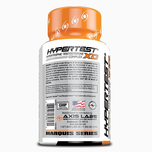 HYPERTEST XD - 180 Capsules Axis Labs CBD - d-aspartic acid, lj100, long jack, testosterone, testosterone booster, zma