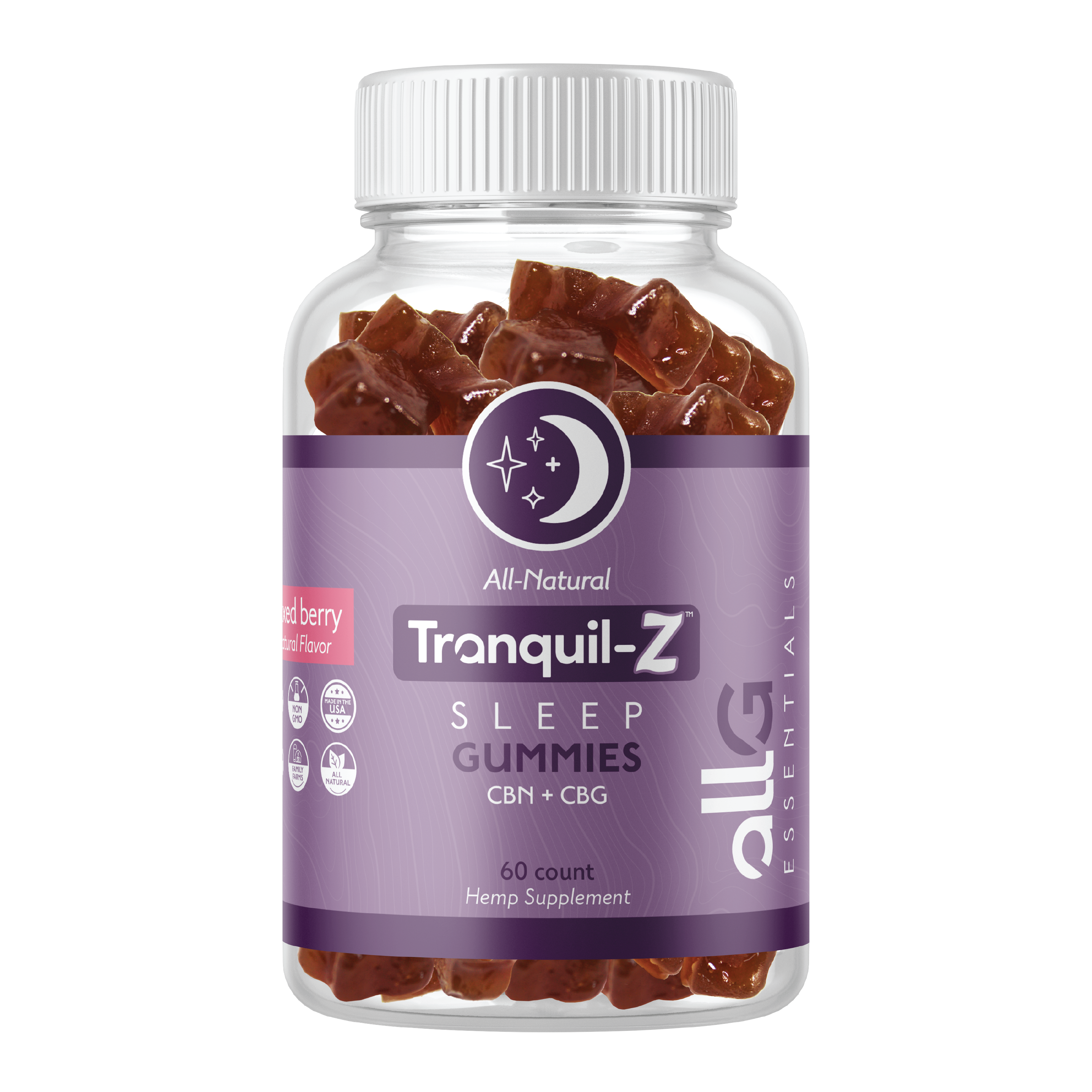 Tranquil-Z Sleep Gummies Mixed Berry - Axis Labs CBD