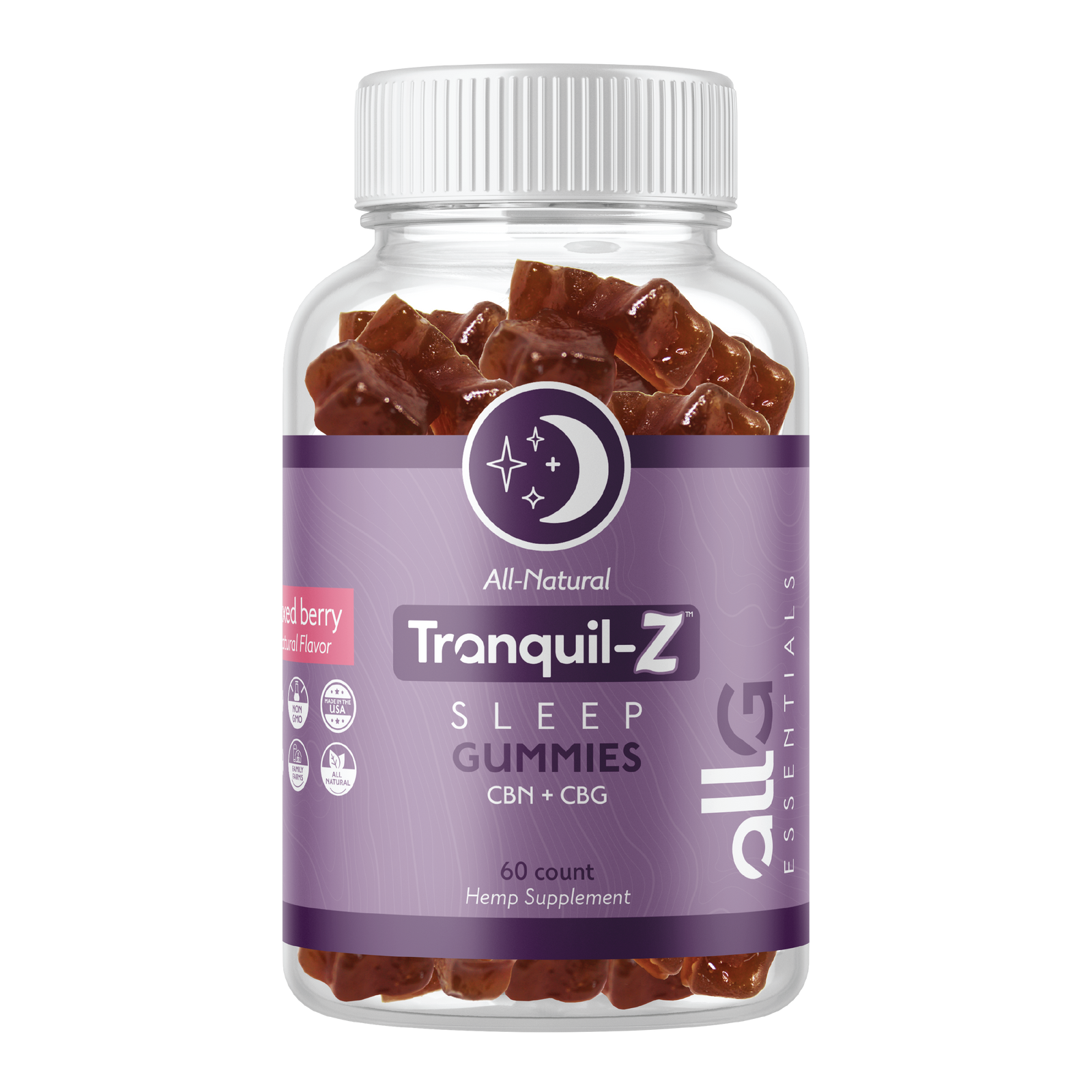 Tranquil-Z Sleep Gummies Mixed Berry Axis Labs CBD - EDIBLES, SLEEP, YGroup_tranz