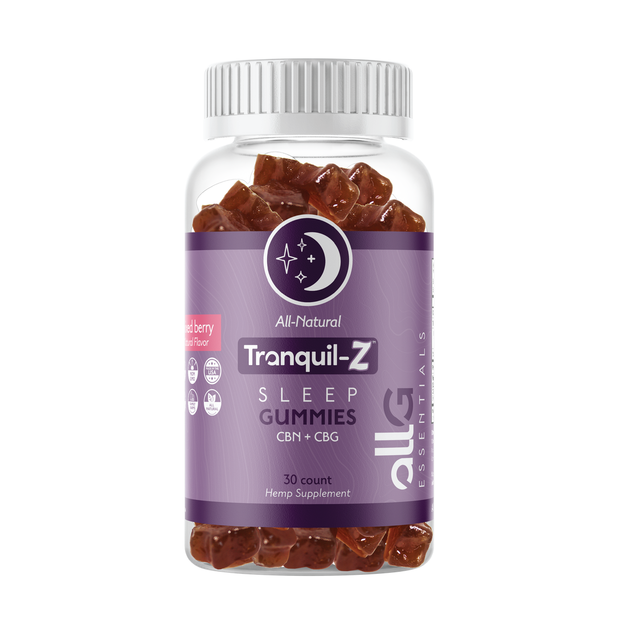 Tranquil-Z Sleep Gummies Mixed Berry Axis Labs CBD - EDIBLES, SLEEP, YGroup_tranz